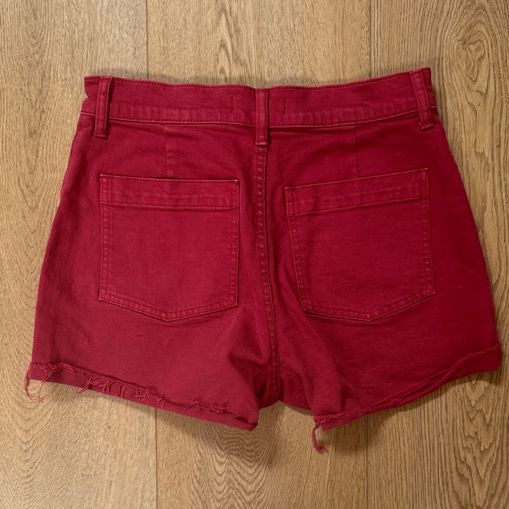 Madewell Raspberry Red Denim Shorts - Picture 3 of 3